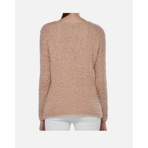 Vince Peach Shaggy Pullover Sweater Cozy Casual Open‎ Eyelash Knit Size Small
